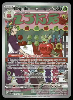 Pokemon Cards Dipplin 170/167 Twilight Masquerade Illustration Rare NM - Image 1