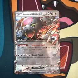 Pokemon TCG Bloodmoon Ursaluna EX Card 141/167 Prize Pack Series 6 Play Stamped - Image 1