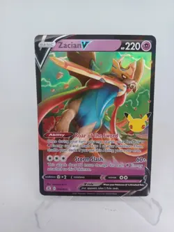 Zacian V 16/25 Ultra Rare Celebrations Pokemon TCG Card - Image 1