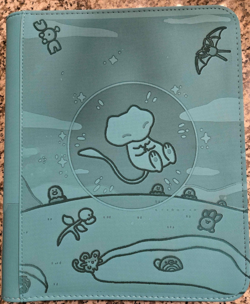 Pokemon Bubble Mew 4 Pocket Laser Engraved Teal Top Loader Binder 128 Slots New - Image 1
