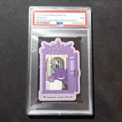 Gengar PSA 7 NM Pikachu Award Sticker 2023 Japanese Pokemon Center - Image 1