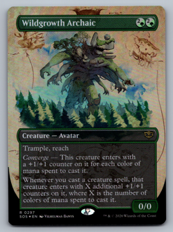 Wildgrowth Archaic FOIL Borderless - Secrets of Strixhaven - MTG - Image 1