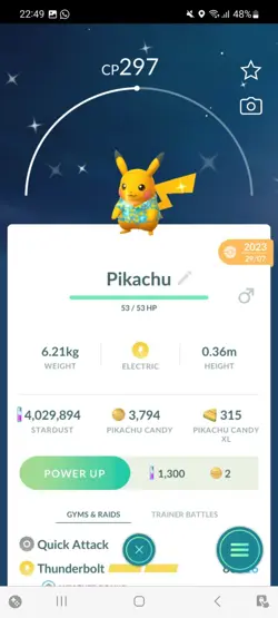 Pokemon Go Shiny Pikachu Blue shirt - Image 1