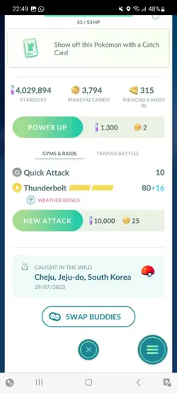 Pokemon Go Shiny Pikachu Blue shirt - Image 2
