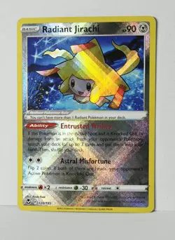 Radiant Jirachi 120/195 SWSH12: Silver Tempest - Radiant Holo Rare - Pokemon NM - Image 1