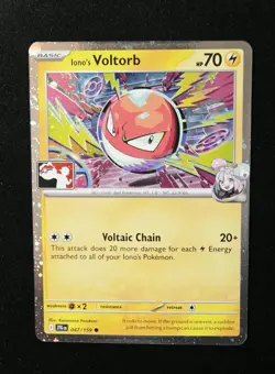 Iono's Voltorb 047/159 Cosmos Holo Pokemon Play! Prize Pack Stamp Series 8 NM - Image 1