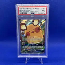 2019 Pokemon SM Unbroken Bonds Dedenne GX Promos Full Art #195a /214 PSA 9 - Image 1