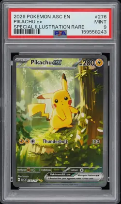 2026 POKEMON ASC EN-ASCENDED HEROES SPECIAL ILLUSTRATION RARE PIKACHU EX PSA 9 - Image 1