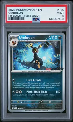 Umbreon 130/197 Reverse Holo EB Games Stamped Promo Pokemon TCG PSA 9 - Image 1