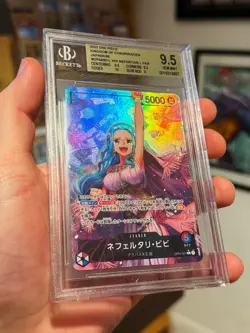 NEFERTARI VIVI ONE PIECE OP04-001 ALTERNATE ART JAPANESE BGS BECKETT 9.5 TCG - Image 2