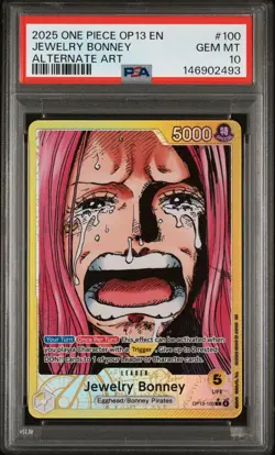 PSA 10 2025 ONE PIECE OP13 CARRYING ON HIS WILL 100 JEWELRY BONNEY ALT ART - Image 1
