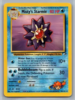 Misty's Starmie Gym Heroes #056/132 Uncommon Pokemon Card - Image 1
