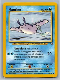 Mantine Neo Genesis #064/111 Common Pokemon Card - Image 1