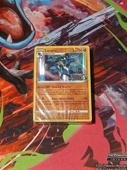 Lucario SWSH186 *SEALED* Brilliant Stars STAMP Promo Card - Image 1