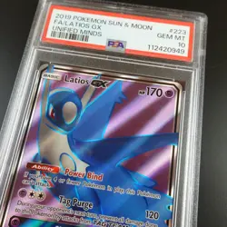 PSA 10 Latios GX 223/236 Unified Minds Full Art Graded Pokemon Card - Image 2