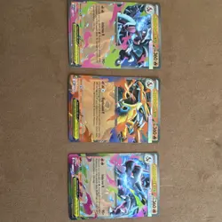 Pokemon TCG Mega Charizard X EX & Mega Charizard Y EX Foil Card Lot (3 Cards) - Image 1