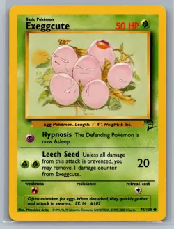 Exeggcute Base Set 2 #074/130 Common Pokemon Card - Image 1