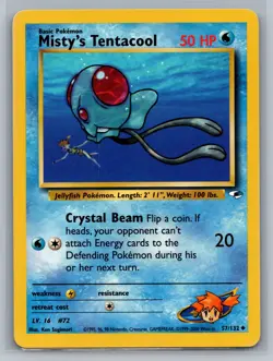 Misty's Tentacool (57) Gym Heroes #057/132 Uncommon Pokemon Card - Image 1