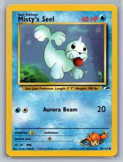 Misty's Seel Gym Heroes #088/132 Common Pokemon Card - Image 1