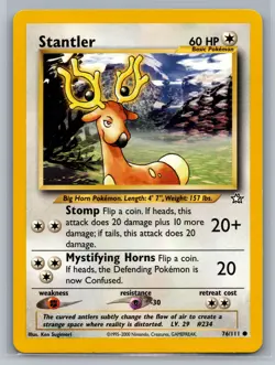 Stantler Neo Genesis #076/111 Common Pokemon Card - Image 1