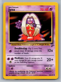 Jynx Base Set 2 #045/130 Uncommon Pokemon Card - Image 1