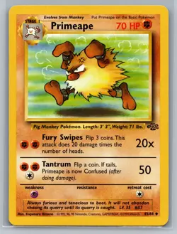 Primeape Jungle #43/64 Uncommon Pokemon Card - Image 1