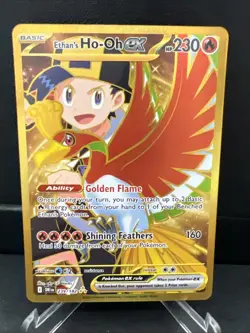 Pokemon TCG Destined Rivals Ethan's Ho-Oh EX Card 239/182 - Image 1
