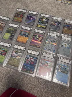 Bundle 16 Pokemon Card Slabs Bundle RKT Graded - Image 1