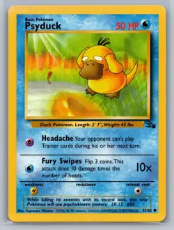 Psyduck Fossil #53/62 Common Pokemon Card - Image 1
