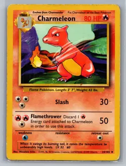 Charmeleon Base Set #024/102 Uncommon Pokemon Card - Image 1