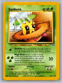 Sunkern Neo Genesis #078/111 Common Pokemon Card - Image 1