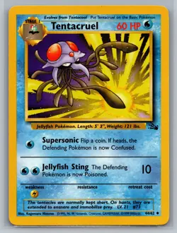 Tentacruel Fossil #44/62 Uncommon Pokemon Card - Image 1