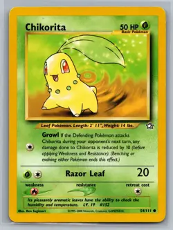 Chikorita First Partner Pack #054/111 Promo Pokemon Card - Image 1