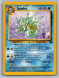 Seadra Fossil #42/62 Uncommon Pokemon Card - Image 1