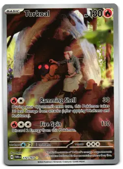 Torkoal 172/167 - 🌊 Twilight Masquerade Illustration Rare Pokemon TCG 🖤 - LP - Image 1