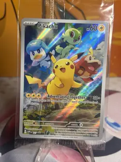 Pokemon TCG Pikachu 027 Promo Holo Black Star Paldea Evolved, Sealed - Image 1