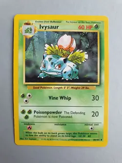 Ivysaur 30/102 Pokemon TCG Base Set (1999) Uncommon NM - Image 1