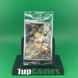 SEALED Pokemon Prismatic Evolutions Eevee SVP 173 Black Star Promo & Sleeves - Image 1