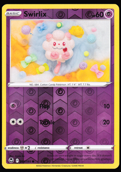 Swirlix 083/195 Reverse Holo Silver Tempest Pokemon TCG Card NM - Image 1