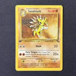 Sandslash 41/62 1st Edition Fossil Pokemon Card - Image 2
