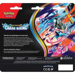 Pokemon TCG ME04: Chaos Rising 3-Pack Blister - Sealed - PRESALE (22/5/26) - Image 3