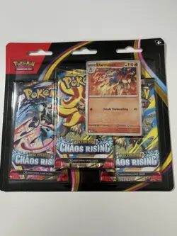Pokemon TCG Chaos Rising 3-Pack Blister Charmeleon Promo Brand New Sealed - Image 1