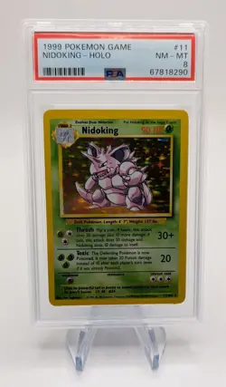 PSA 8 NM-MT Nidoking 11/102 Unlimited 1999 Pokemon Base Set - Image 1