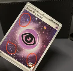 🍥 SWIRL x3 Psychic Energy MEE 005 Cosmos Holo Pokemon TCG Play! Stamp NM 🍥 - Image 1