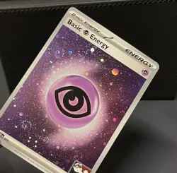 🍥 SWIRL x3 Psychic Energy MEE 005 Cosmos Holo Pokemon TCG Play! Stamp NM 🍥 - Image 2