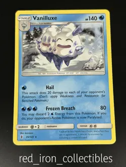 Vanilluxe 35/145 Rare Guardians Rising Sun & Moon Pokemon Card 2017 - Image 1
