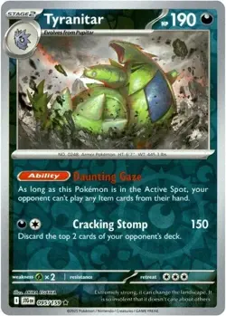 ✨ Tyranitar #095/159 - SV09 Journey Together - Rare Reverse Holo - NM Pokemon Ca - Image 1