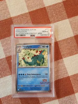 Pokemon Feraligatr 213 Scarlet & Violet Promo Illustration Contest 2024 PSA 10 - Image 1