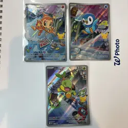 Pokemon TCG First Partner Illustration Collection Series 1 Gen 4 Sinnoh Starters - Image 1