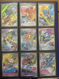 Pokemon First Partner Series Set Kanto Starters, Bulbasaur, Charmander, NM 9 set - Image 1